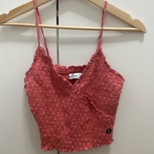 hollister coral tank top